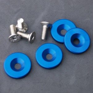 Topes y tornillos sujección amortiguadores,  Para anclajes de 6mm, set de 4 –