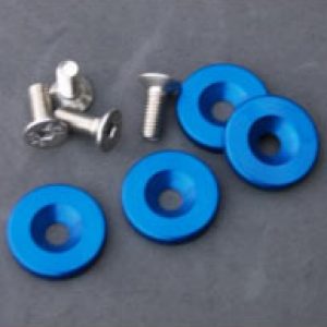 Topes y tornillos sujección amortiguadores, anodizados - Nuevo modelo para anclajes de 6mm, set de 4