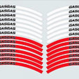 GAS GAS TXT Trial Juego decals para llanta blancas+rojas