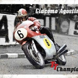 Giacomo Agostini Metal Sign