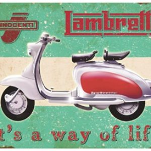 Lambretta Metal Sign