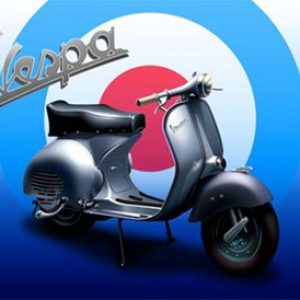 Vespa Metal Sign