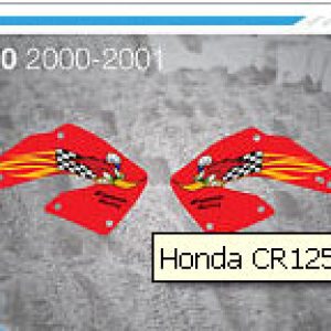 Honda CR125 CR250 2000-2001 Paneles Radiador Decals –