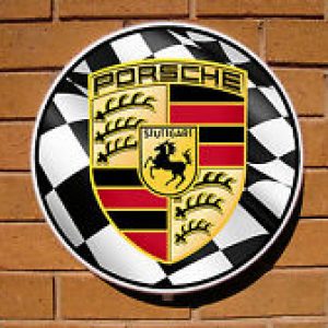 Led Light Box con el distintivo de  PORSCHE