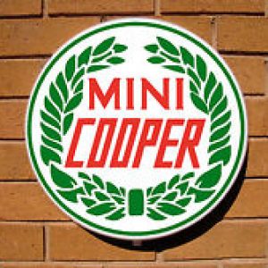 Led Light Box con el distintivo de MINI COOPER