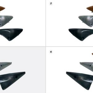 Juego de Cristales recambio Intermitentes delanteros y taseros dcho. e izqdo color ambar adaptables a SPEEDFIGHT 50/100
