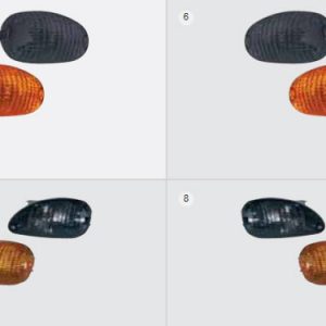 Juego Cristales recambio delanteros +traseros en color amber para PIAGGIO TYFOONH 50/80/125