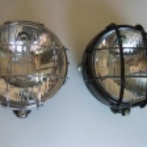 Faro agricola adaptable a clasicas con rejilla cromada, 145 mm. diametro