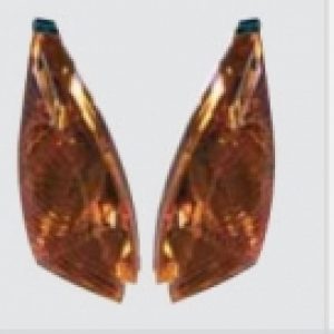 Juego cristales recambio delanteros dcho. e izdo.amber adaptables a PEUGEOT VIVACITY 50/100 ad