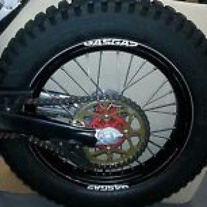 GAS GAS TXT 125 200 250 280 TRIALS BIKE WHEEL RIM TAPE SET black / white