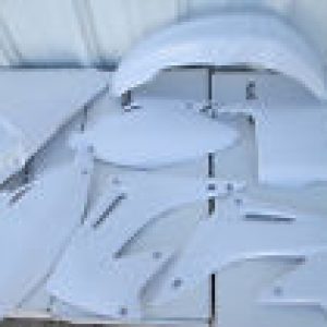 HONDA Cr125 Cr250 Cr125r Cr250r 2004-2007- Kit Plasticos color blanco