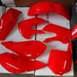 KAWASAKI KX65 y KLX110 2002-2007 Kit Plasticos Polisport rojos