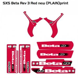 BETA Rev.3 Juego de Pegatinas en color rojo,blanco o negro