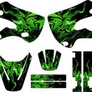 KAWASAKI KX 65 2001-2012 MX Kit decals  Flame Green