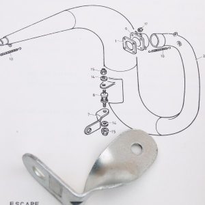 BULTACO PURSANG MK11 Soporte para el Escape  Frontal