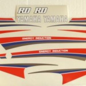 YAMAHA RD 125 CL  Kit de Pegatinas  rojas/azul/plata para Moto MK1 blanca