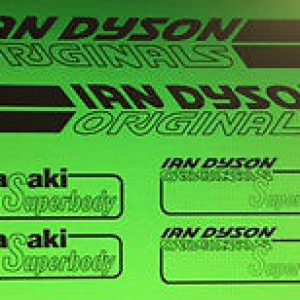 KAWASAKI IAN DYSON SUPERBODY Kit decals de restauracion