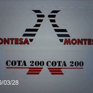MONTESA COTA 200 Pegatinas para el Deposito