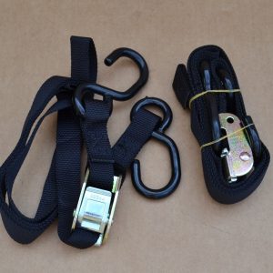 Un par de correas de sujeción de moto de liberación rápida