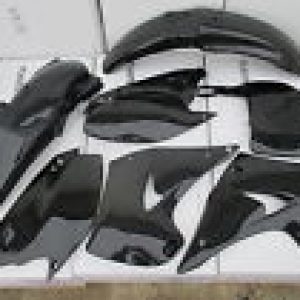 KAWASAKI KX125 KX250  2003 2004 2005 2006 2007 2008 Kit Plasticos Polisport negro.