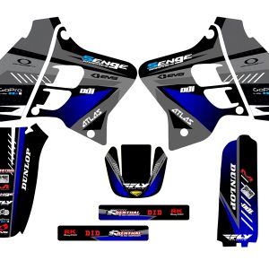 YAMAHA YZ250  2 Tiempos  KIT ADhesivos  en color negro