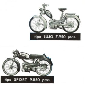 Juego Anagramas Ciclomotores Terrot años 60 en sus versiones Turismo y Sport