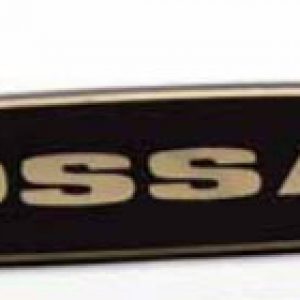 Adhesivo Ossa alargado negro /Plata