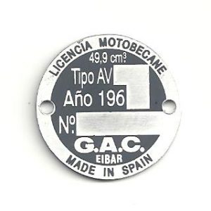 MOBYLETTE Plaquita motor años 80, 70 ,60 o 50