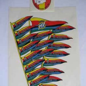 MV AGUSTA Banderas títulos en tres mástiles Kit Pegatinas