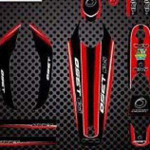 Oset 12.5  08-12 Kit Pegatinas Scooby Doo color rojo