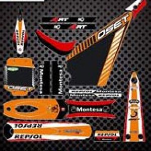 OSET 20 Kit Pegatinas Repsol Montesa color Naranja