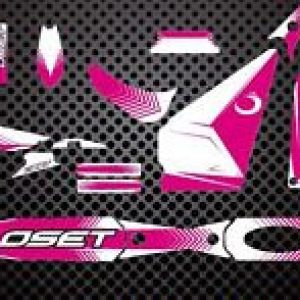 OSET 16 Kit Decals/Stickers Pink