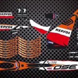 OSET 16 Kit Pegatinas Naranja año 14