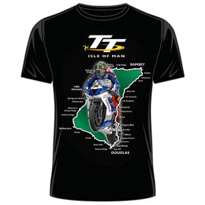 Camiseta color negro con moto