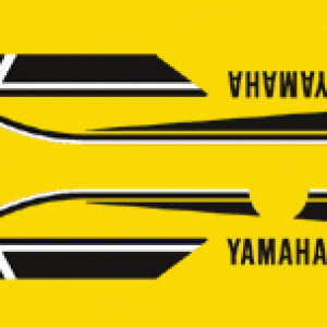 YAMAHA RZ350 1984-1985 Kenny Roberts Replica-set de decals del deposito modelo amarillo y negro