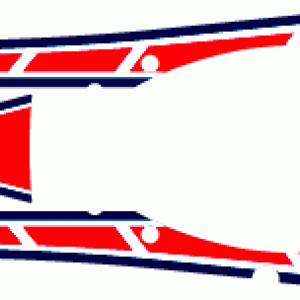 YAMAHA RZ350 1984-1985 Kenny Roberts Replica-decals de la Cola modelo  rojo,blanco y azul