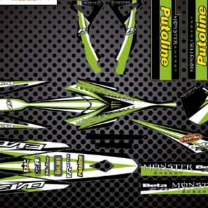 BETA EVO 09-12 Trial  Kit Decals Monster verdes
