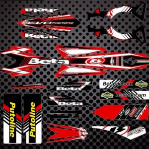 BETA EVO 10-12 Trial Kit  Decals Factory negra