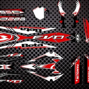 BETA EVO 12-15 Kit de Decals tono blanco