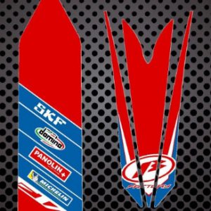 BETA EVO Trial decals rojas Michelin para guardabarros delantero y trasero