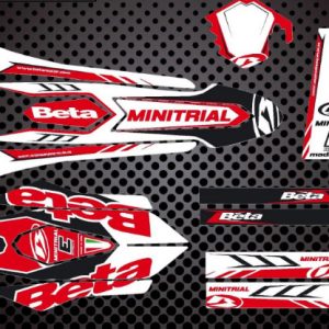 BETA MINITRIAL Kit Decals rojas