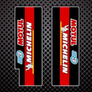 BETA REV3 trial decals horquilla inferior Michelin Motul negras