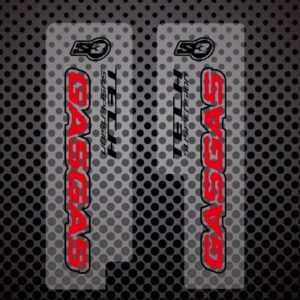 GAS GAS TXT 12-15 Trial Juego Decals Horquilla inferior rojo sobre fondo claro