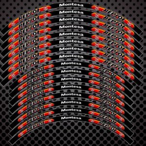 MONTESA Trial 18 20 pulgadas juego decals Repsol Rim Tape negras