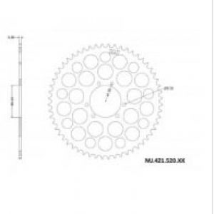 Plato duraluminio CAPPRA 125 Z60 paso 520