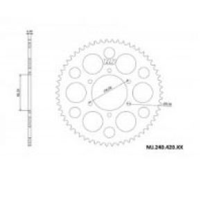 Plato duraluminio Puch Cobra 75 Z62 paso 428
