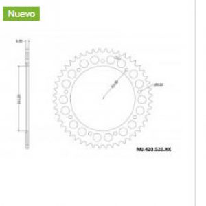 Plato duraluminio MONTESA RAPITA 250 Z50 paso 520