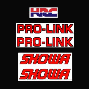 HONDA Mono refrigeracionpor aire pegatinas para horquillas Honda Showa y pegatinas Pro-Link para basculante