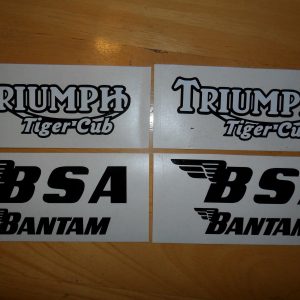 BSA Bantam o Triumph Tiger Cub decals para el Deposito