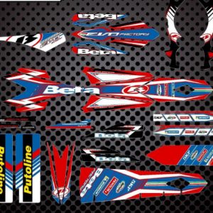 Beta Evo 09-12 Trial Kit Pegatinas Factory Azules